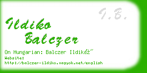 ildiko balczer business card